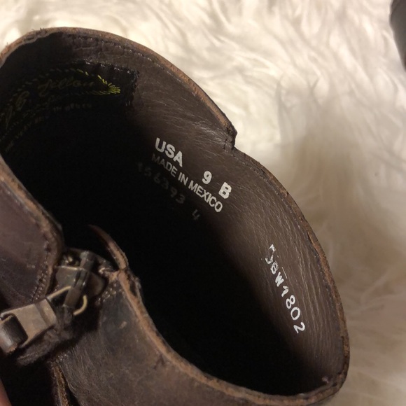 JB Dillion Brown Leather Zip Up Ankle Boots (New) - Picture 6 of 10